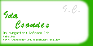 ida csondes business card